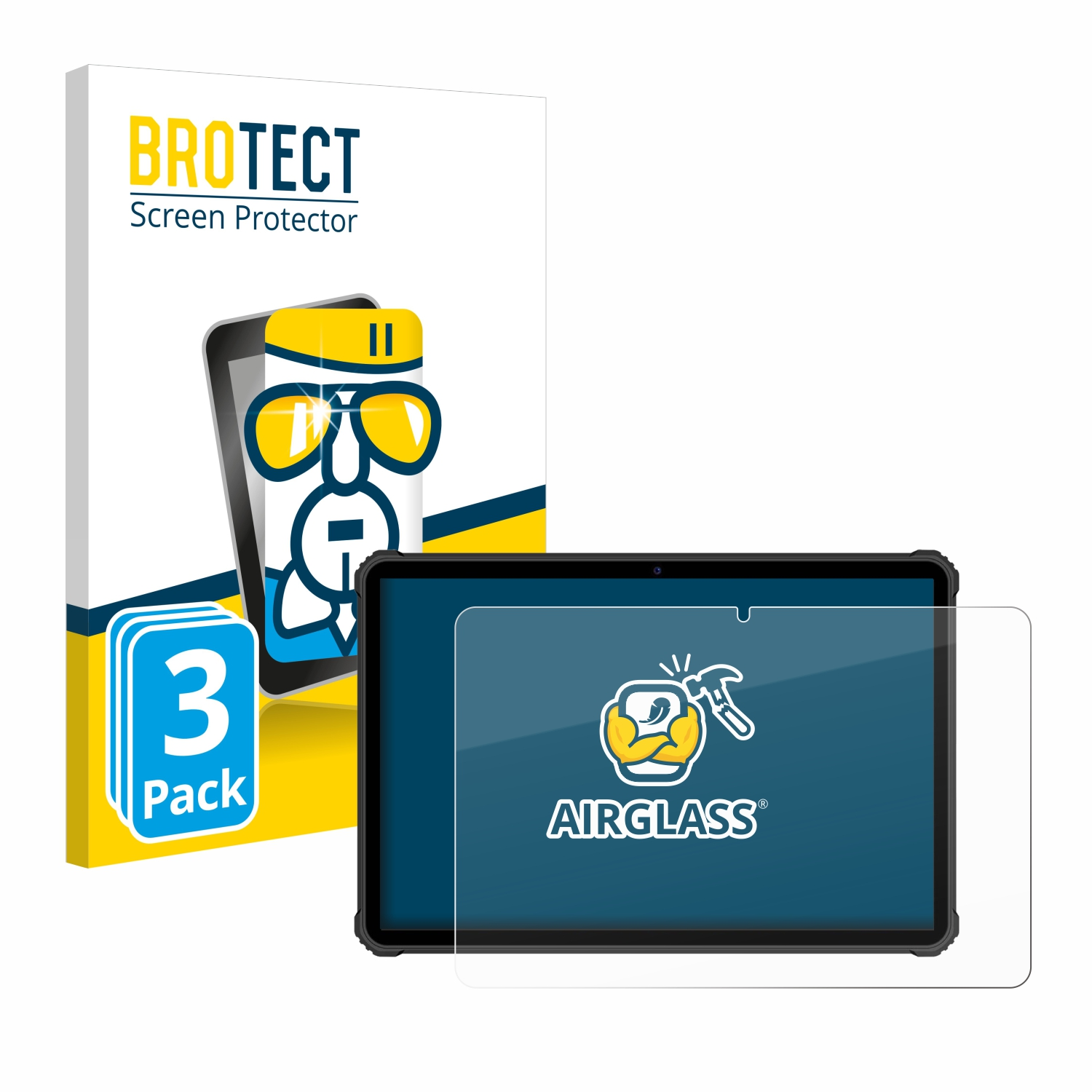 RT5) Oukitel Airglass BROTECT klare 3x Schutzfolie(für