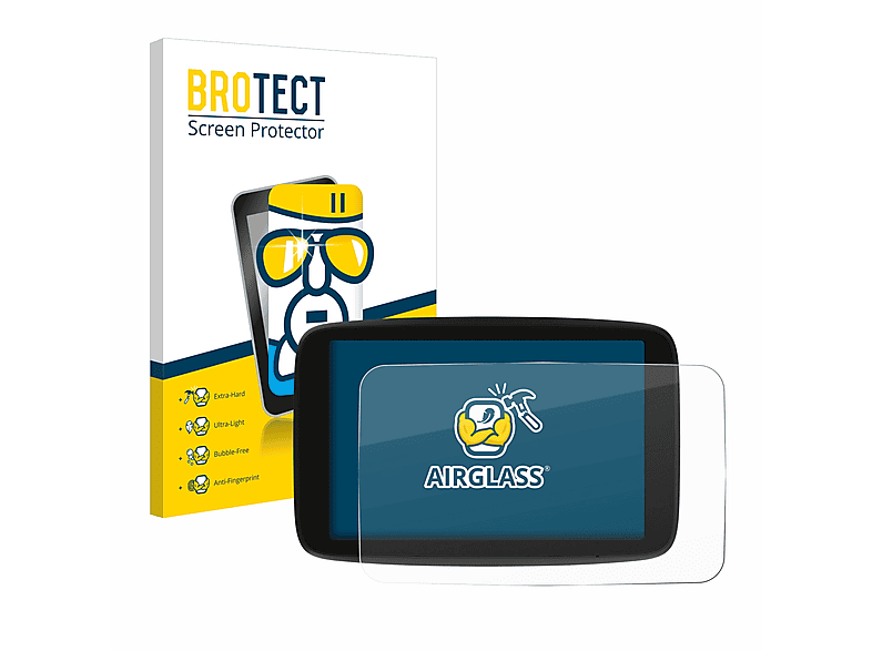 BROTECT Airglass klare Schutzfolie(für TomTom Go Navigator 6 PKW-Navigationsgerät) | Navi-Taschen & -Schutzfolien
