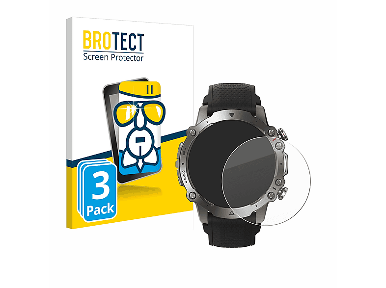 BROTECT 3x Airglass klare Schutzfolie(für Huami Amazfit Falcon)