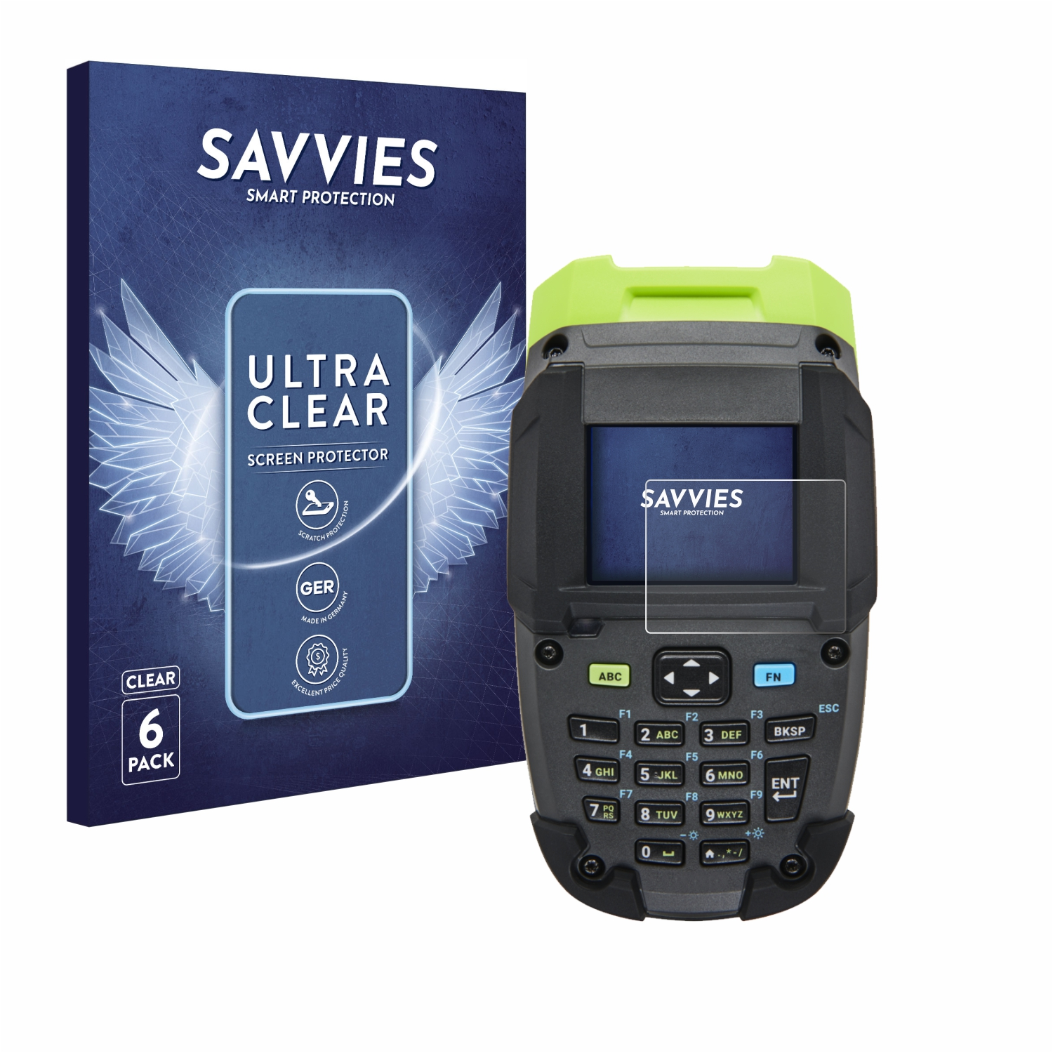 SAVVIES 6x Schutzfolie(für DS3600-KD) klare Zebra