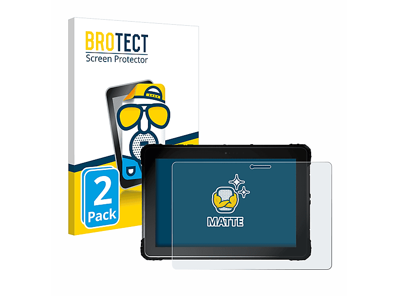 BROTECT 2x SRT10W Tablet) Schutzfolie(für Rugged matte Stonex