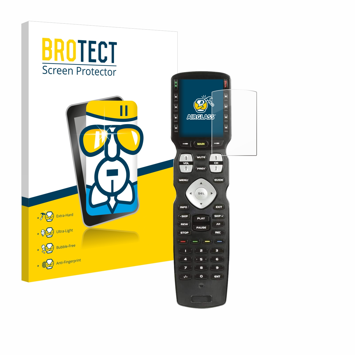 BROTECT Airglass klare Schutzfolie(für Remote URC MX990) Universal