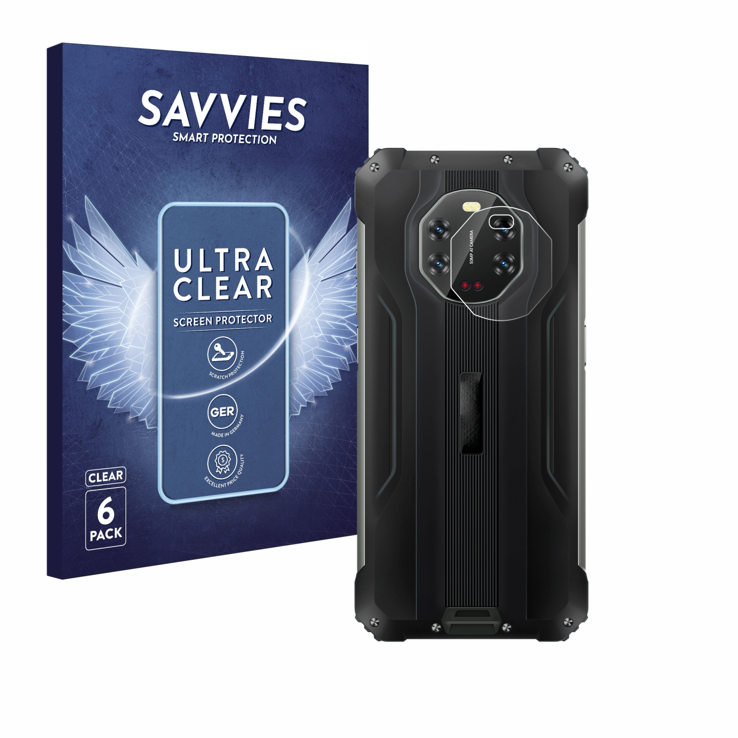 SAVVIES 6x klare Schutzfolie(für 5G) Blackview BL8800