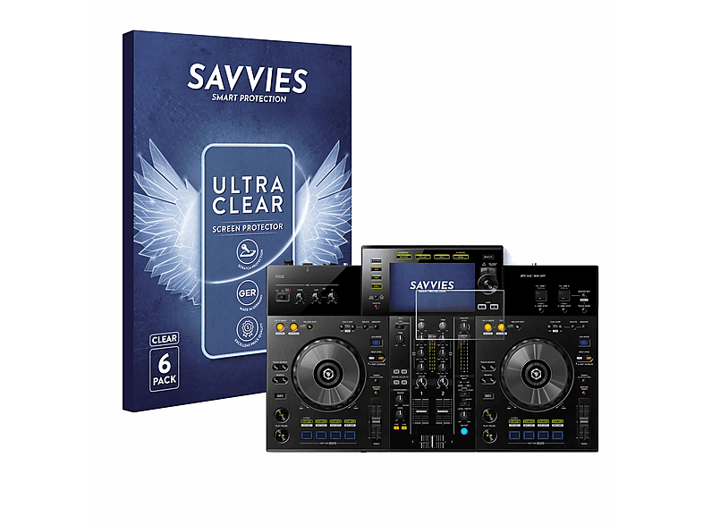 SAVVIES 6x klare Schutzfolie(für Pioneer XDJ -RR)