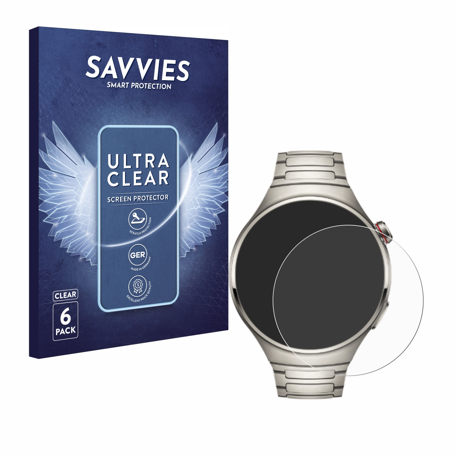 Huawei 4 Pro) Schutzfolie(für SAVVIES 6x klare Watch