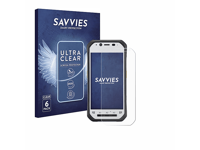 SAVVIES 6x klare Schutzfolie(für Panasonic Toughpad FZ-N1)