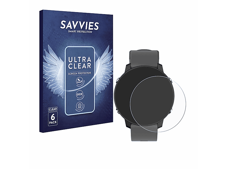 SAVVIES 6x klare Schutzfolie(für Shot Scope G5 GPS Watch)