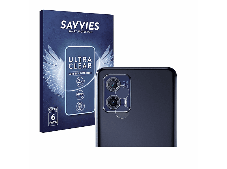 SAVVIES 6x klare Schutzfolie(für Motorola Moto G73 5G)