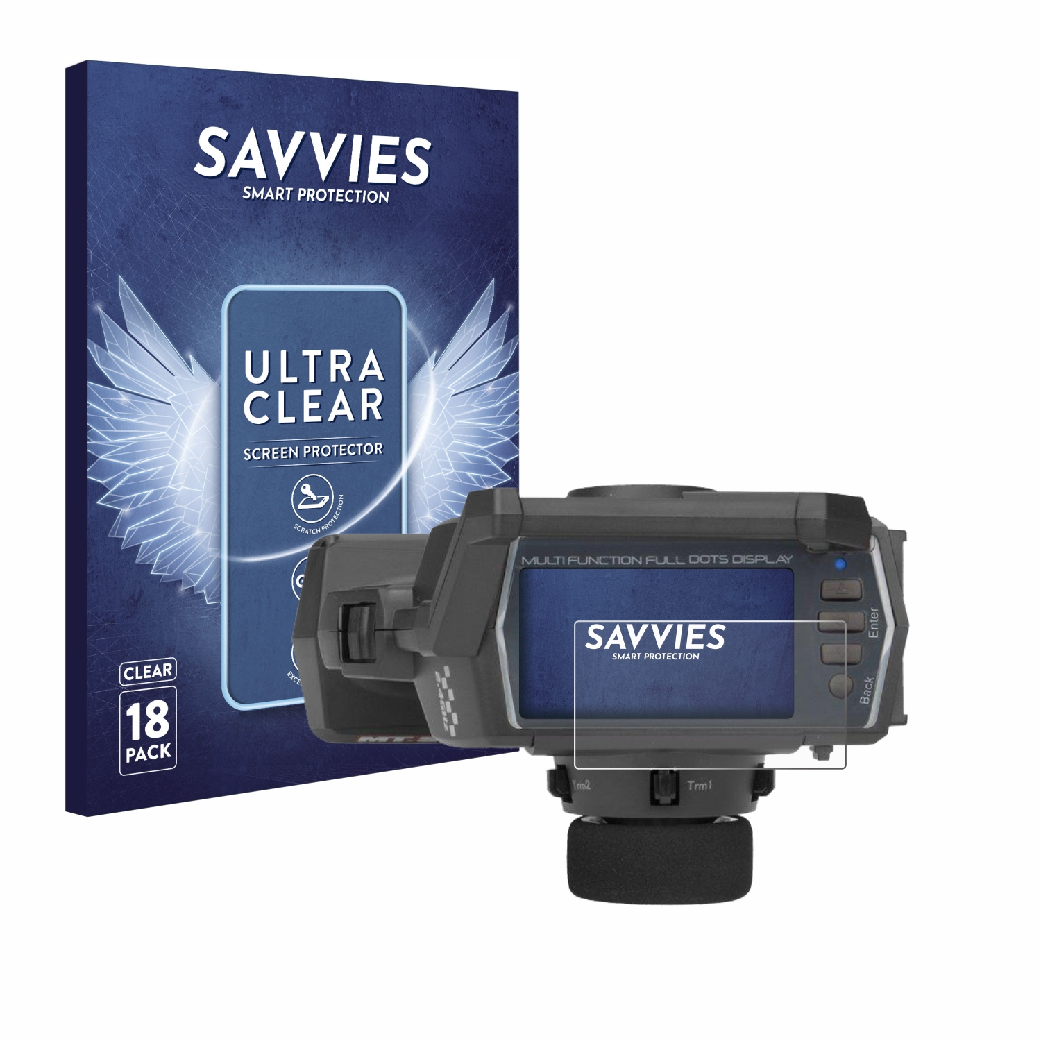 SAVVIES 18x klare Schutzfolie(für Sanwa MT-S)