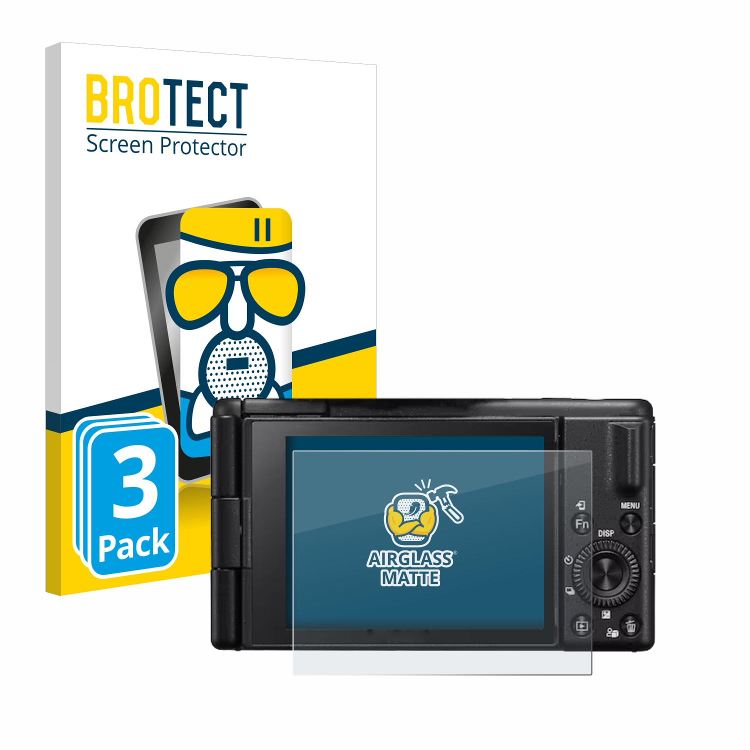 Airglass Schutzfolie(für 3x Vlog-Kamera) BROTECT Sony ZV-1 matte II