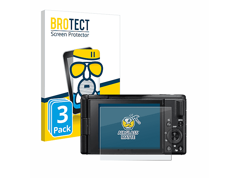 Airglass Schutzfolie(für 3x Vlog-Kamera) BROTECT Sony ZV-1 matte II