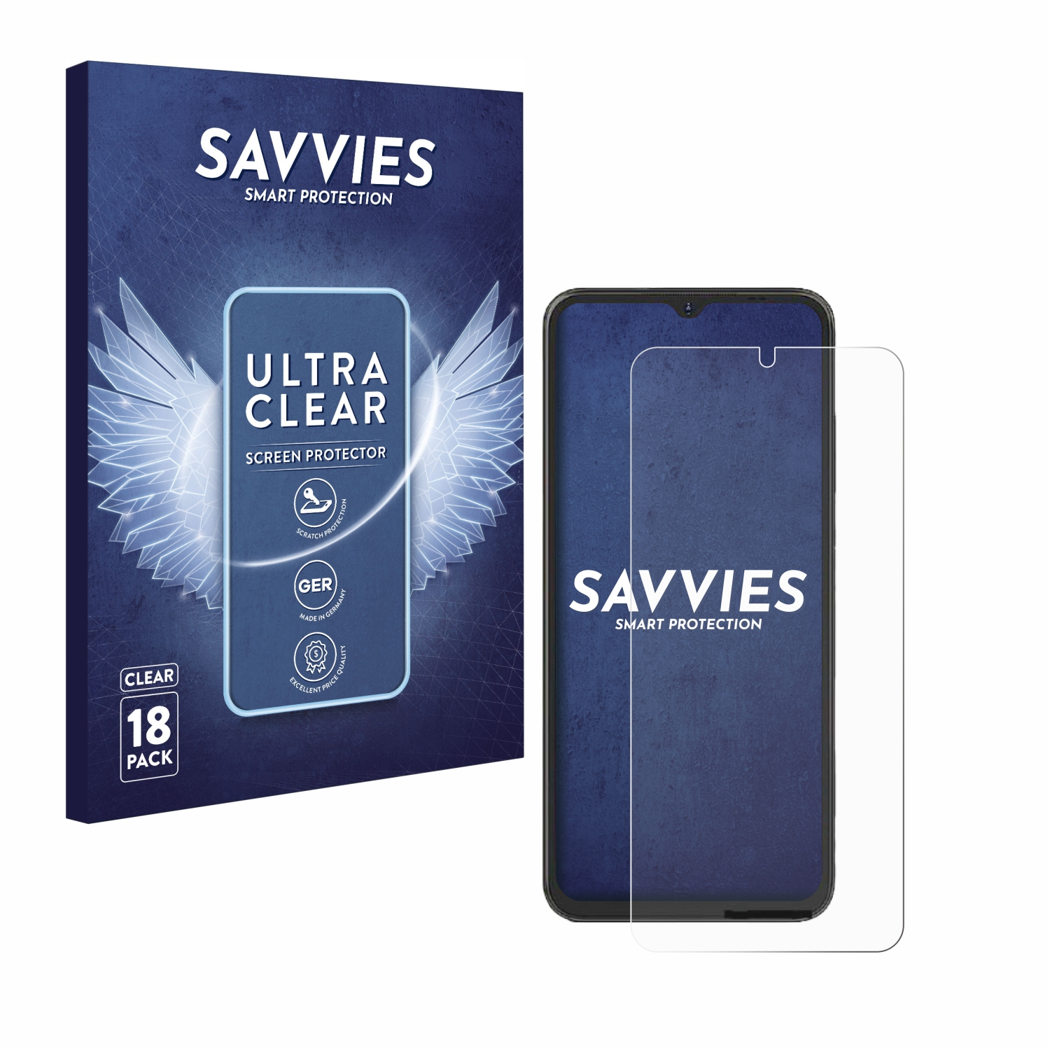 SAVVIES 18x klare Schutzfolie(für Coolpad CP12)