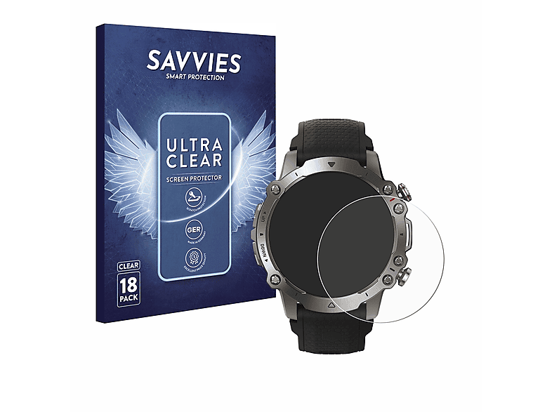 SAVVIES 18x klare Falcon) Amazfit Schutzfolie(für Huami