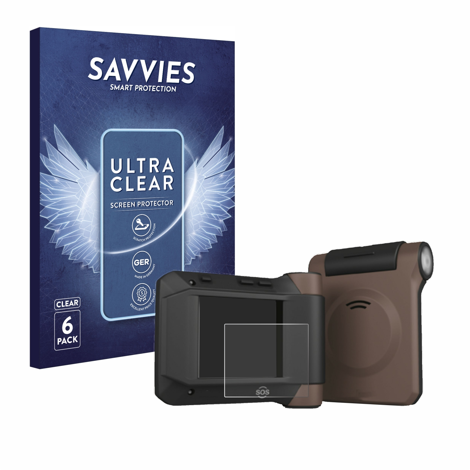 SAVVIES 6x Swissphone klare s.Quad C45) Schutzfolie(für