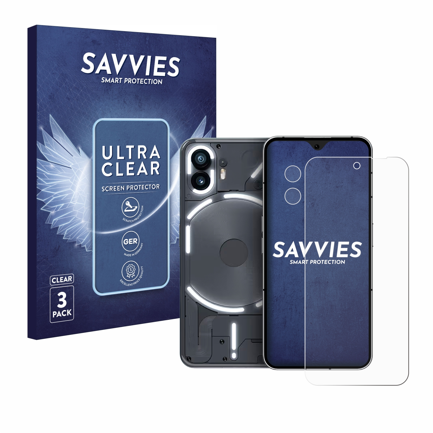 SAVVIES 6x klare Schutzfolie(für Nothing (2)) Phone