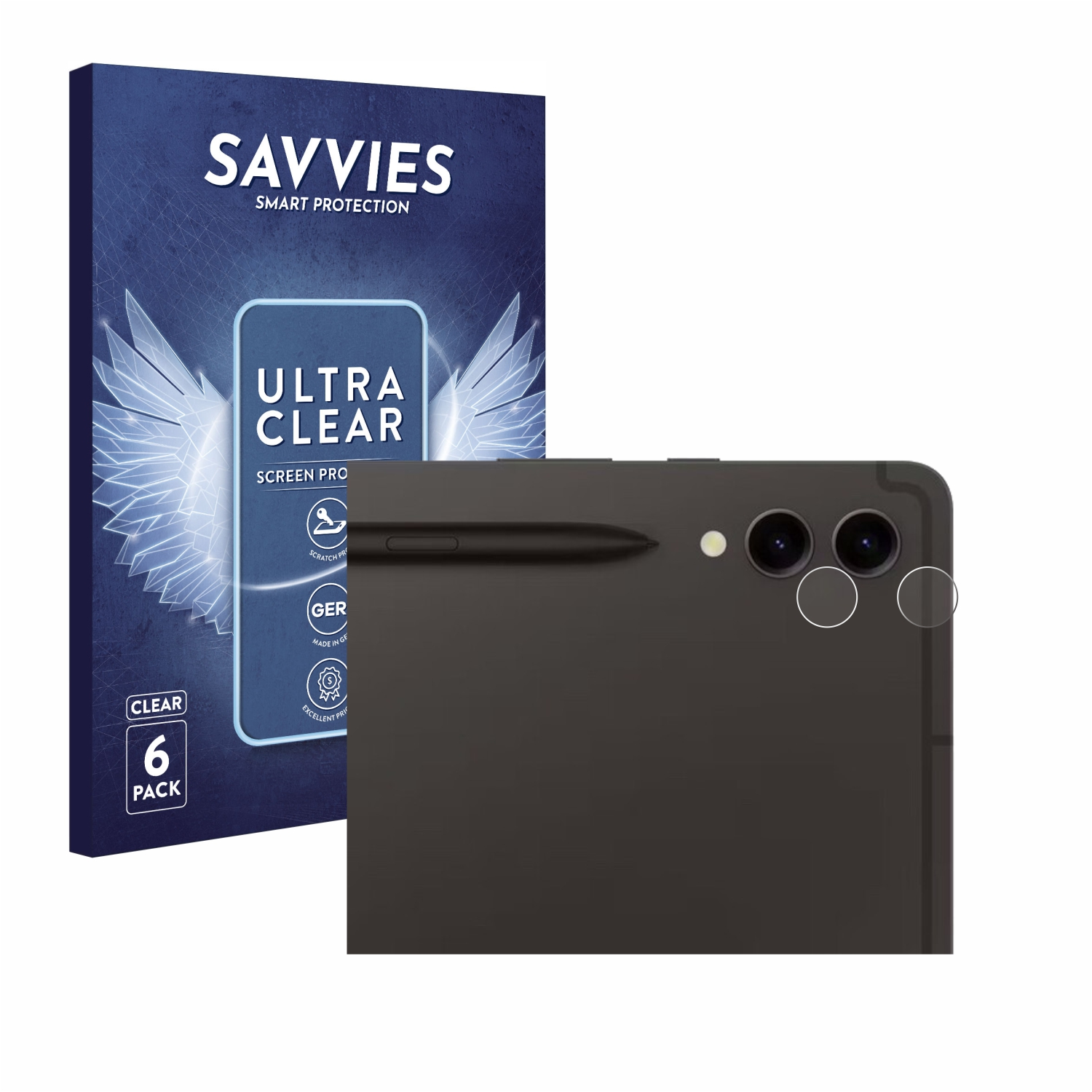 SAVVIES 6x klare Schutzfolie(für Galaxy WiFi) Tab Samsung S9 Plus