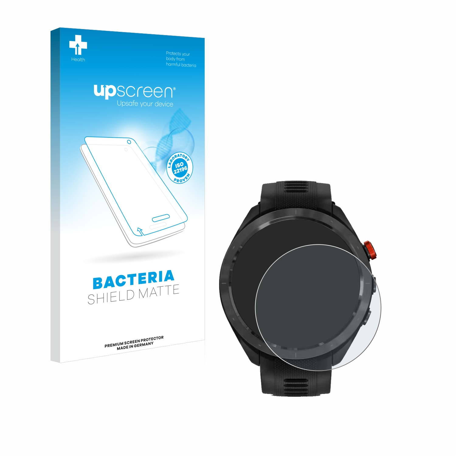 UPSCREEN antibakteriell entspiegelt matte Garmin S70 Schutzfolie(für (47 Approach mm))