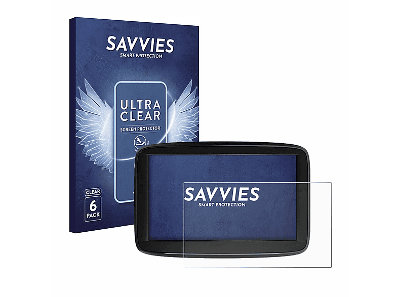 SAVVIES 6x klare Schutzfolie(für TomTom Start 52 CE) | Navi-Taschen & -Schutzfolien