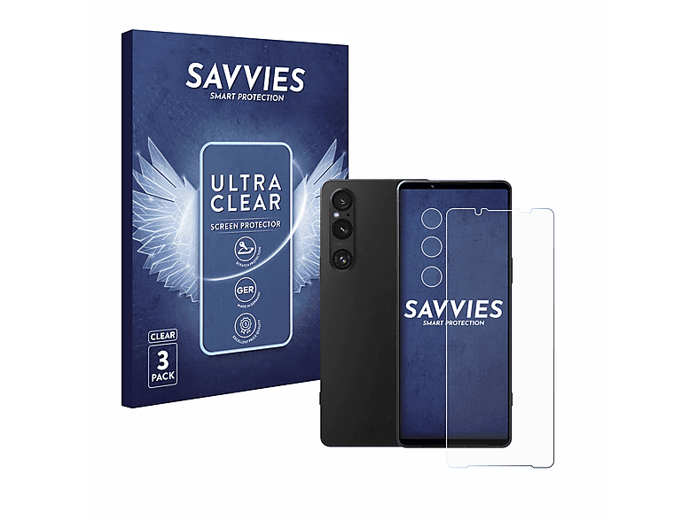 SAVVIES 6x klare Schutzfolie(für Sony Xperia 1 V)