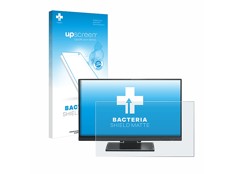 UPSCREEN antibakteriell entspiegelt matte Schutzfolie(für Iiyama ProLite T2254MSC-B1AG) | Monitor Displayschutz