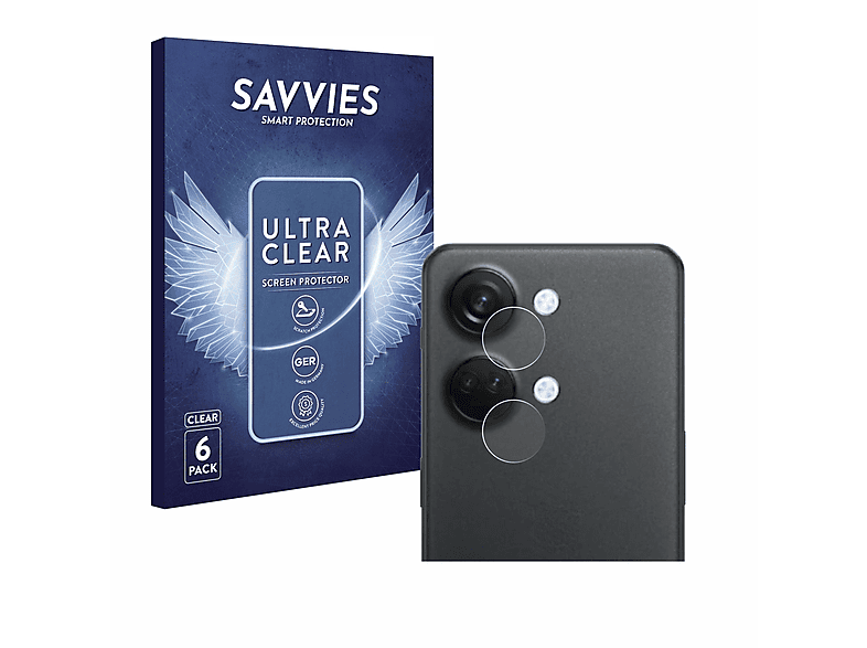 SAVVIES 6x klare Schutzfolie(für 5G) OnePlus 3 Nord