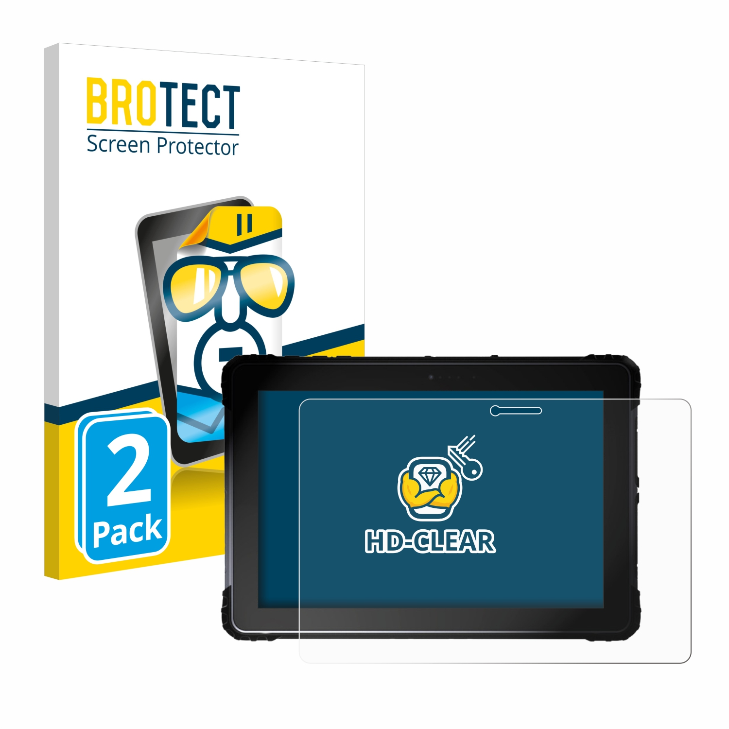 BROTECT 2x klare SRT10W Stonex Rugged Tablet) Schutzfolie(für