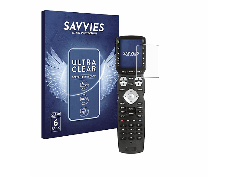 MX990) Universal URC klare Schutzfolie(für Remote 6x SAVVIES