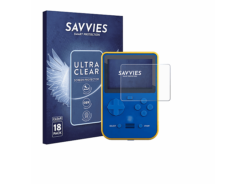 SAVVIES 18x klare Schutzfolie(für Blaze Super Pocket)