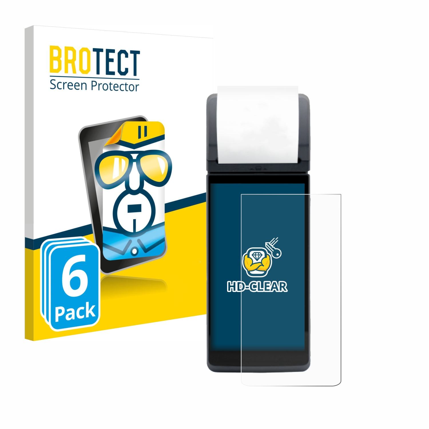 BROTECT 6x klare Pro) Schutzfolie(für myPOS