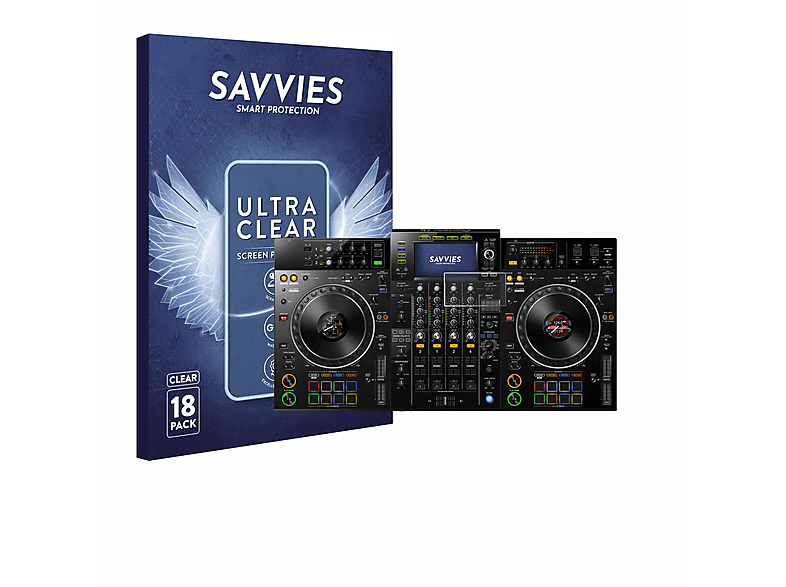 SAVVIES 18x klare Schutzfolie(für Pioneer XDJ -XZ)