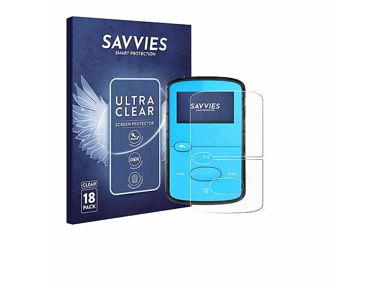 SAVVIES 18x klare Schutzfolie(für SanDisk Clip Jam) | Schutzfolien & Schutzgläser