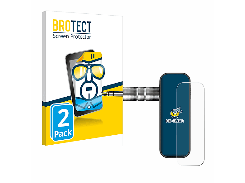 BROTECT 2x klare Schutzfolie(für MP MPAD PCASE C28 Wireless Transmitter Receiver)