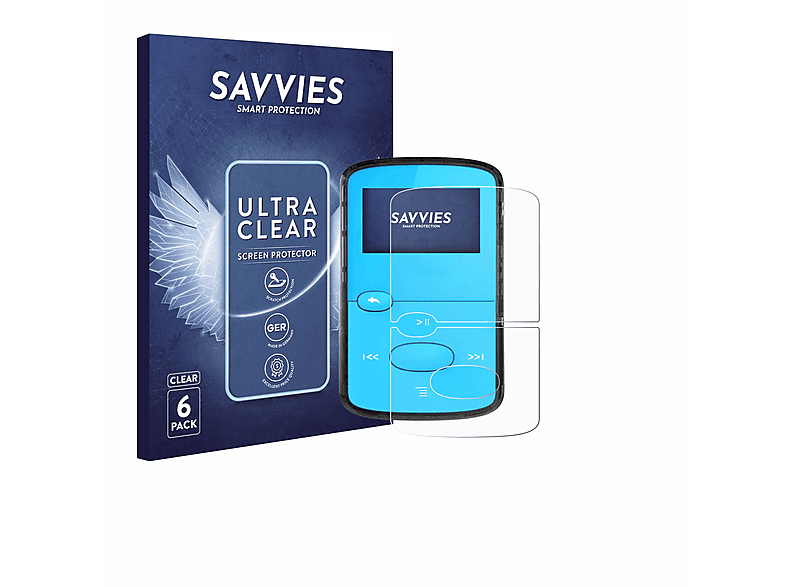 klare Schutzfolie(für Jam) Clip SanDisk SAVVIES 6x
