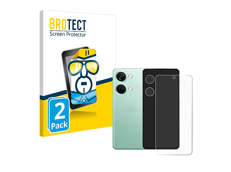 BROTECT 2x Schutzfolie(für 3 OnePlus 5G) Nord klare