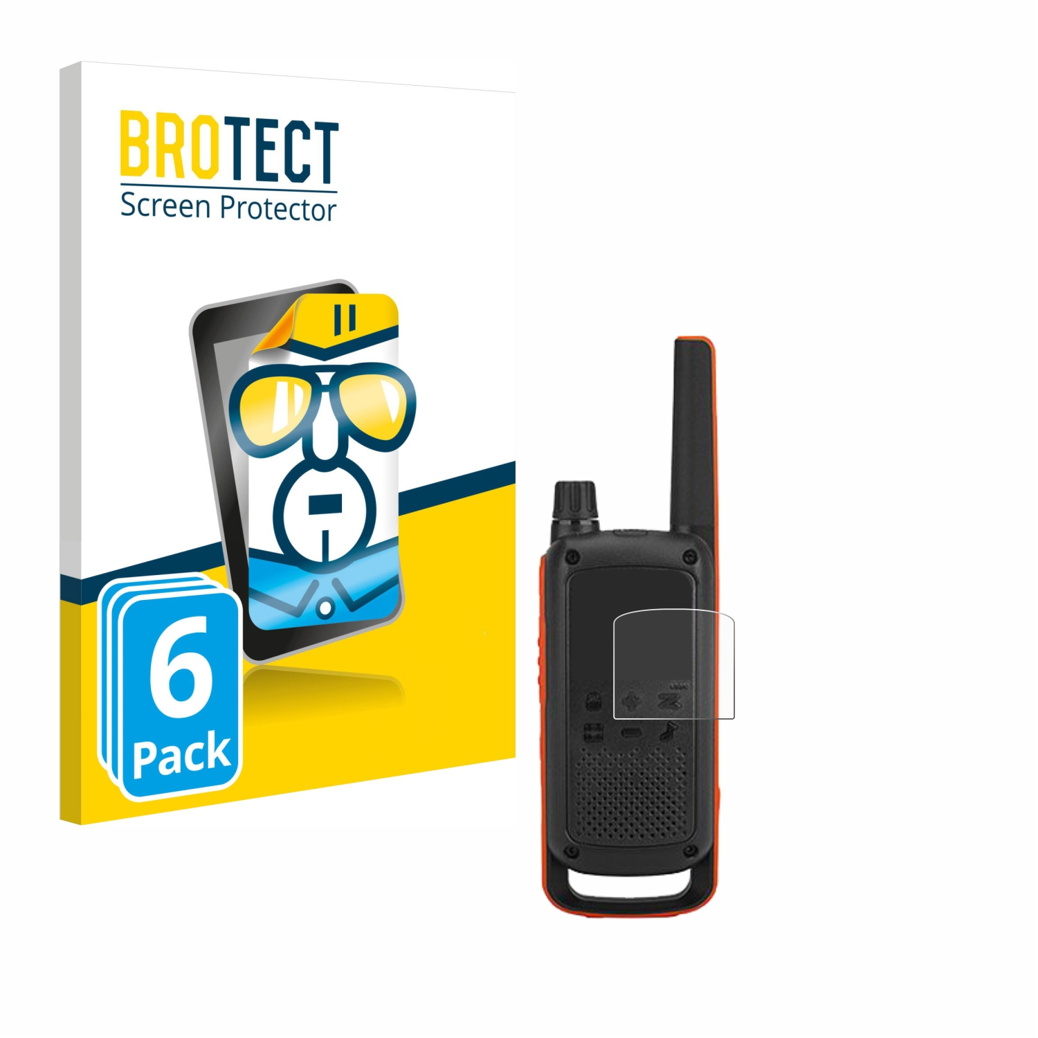 Motorola Talkabout klare T82) BROTECT 6x Schutzfolie(für