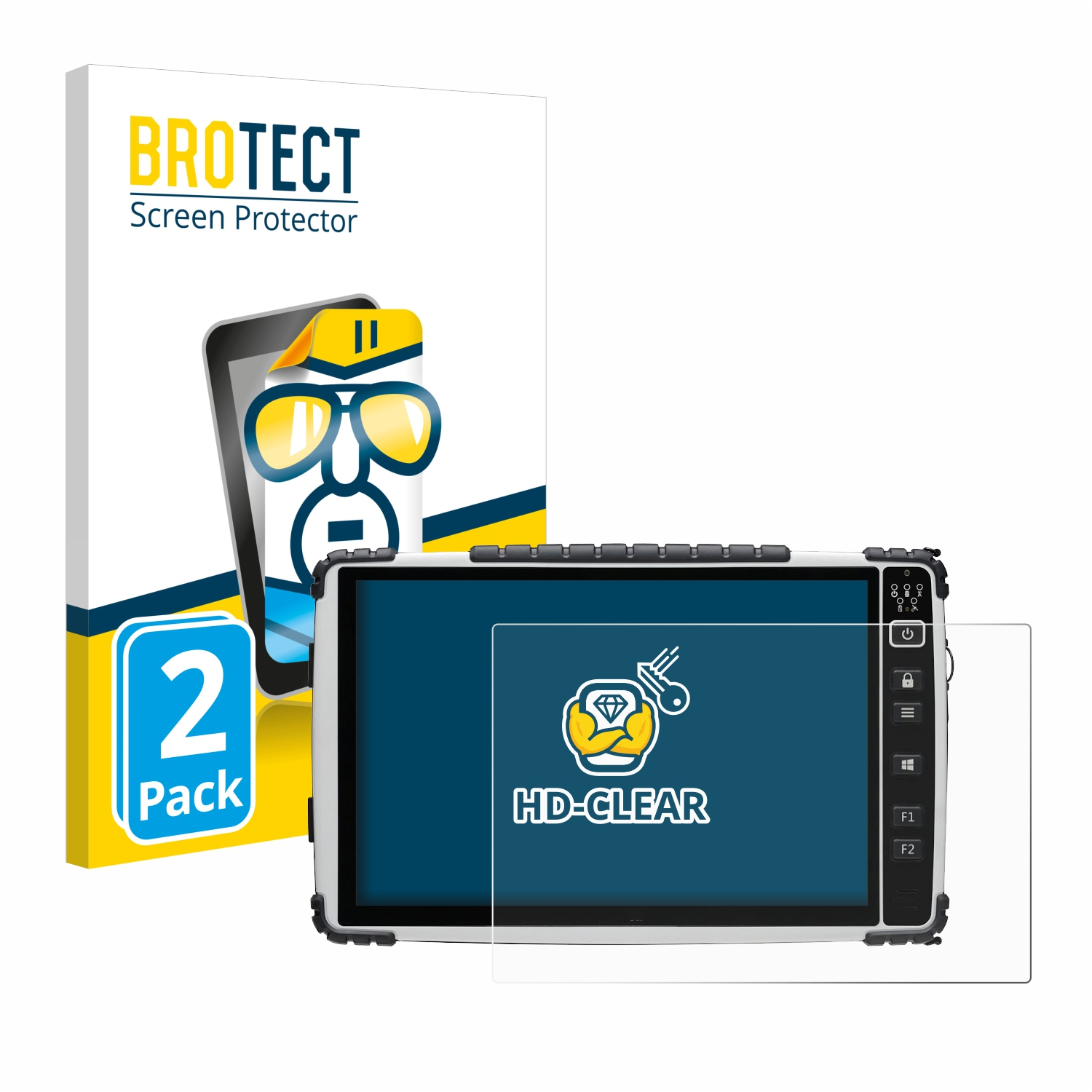 BROTECT 2x klare Schutzfolie(für Handheld Algiz 10X)