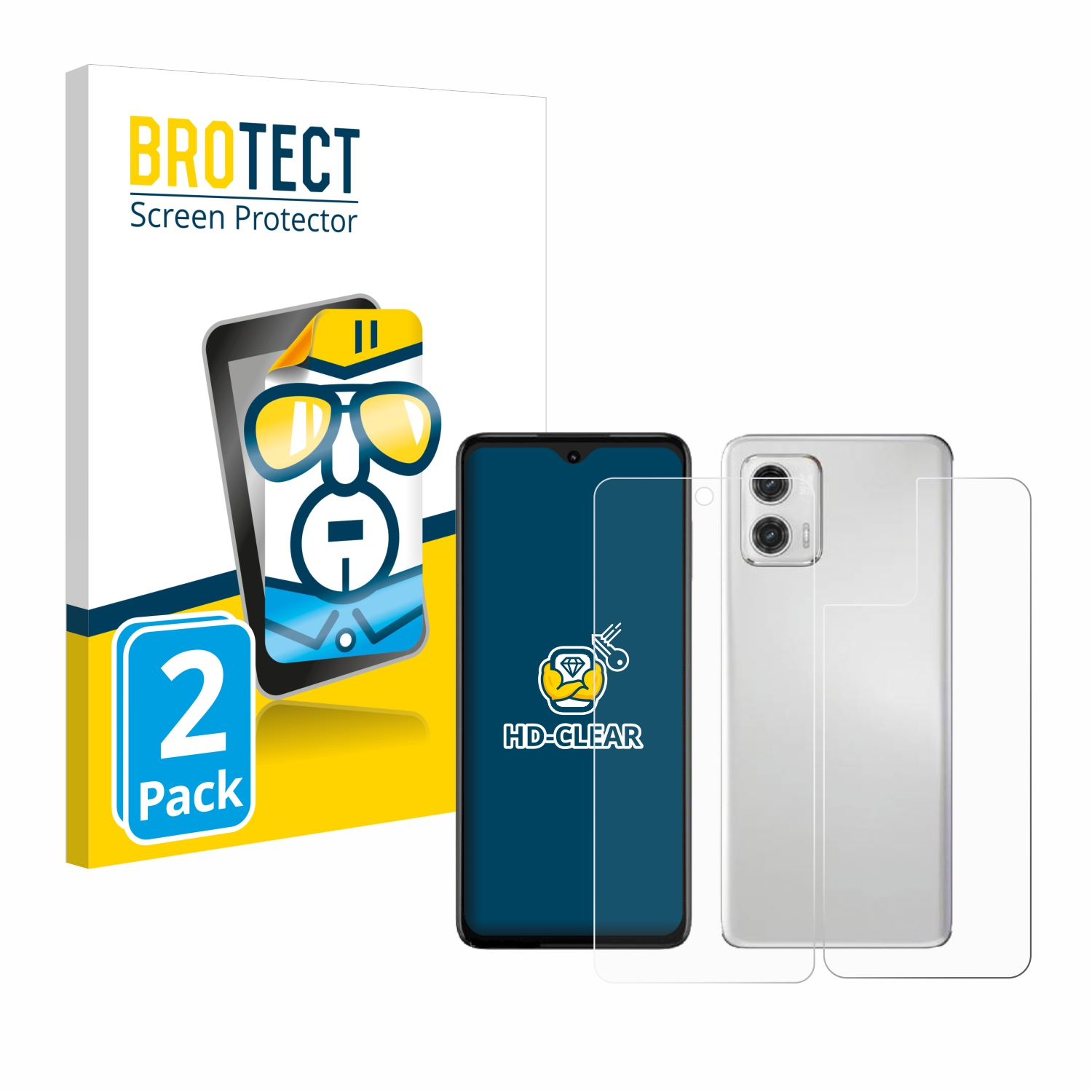 BROTECT 2x klare Schutzfolie(für Motorola 5G) Moto G73