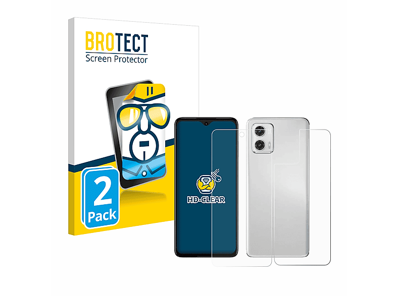 BROTECT 2x klare Schutzfolie(für Motorola Moto G73 5G)
