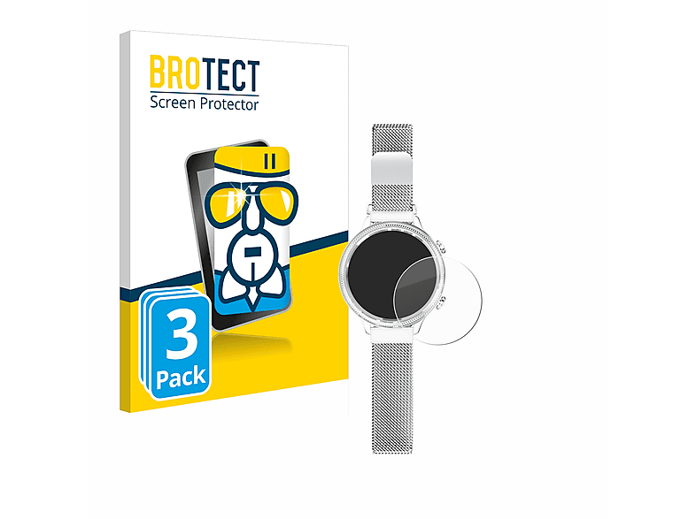 BROTECT 3x Aligator Schutzfolie(für Lady) klare Airglass Watch