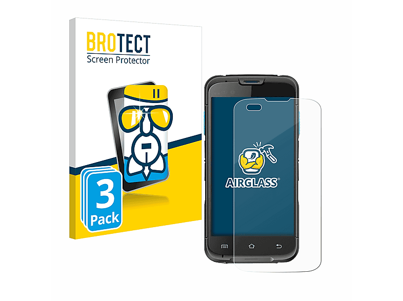 BROTECT 3x Airglass klare Schutzfolie(für Unitech EA600)