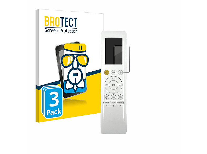 BROTECT 3x Airglass klare Pro Control) ALL Schutzfolie(für Midea Remote EASY