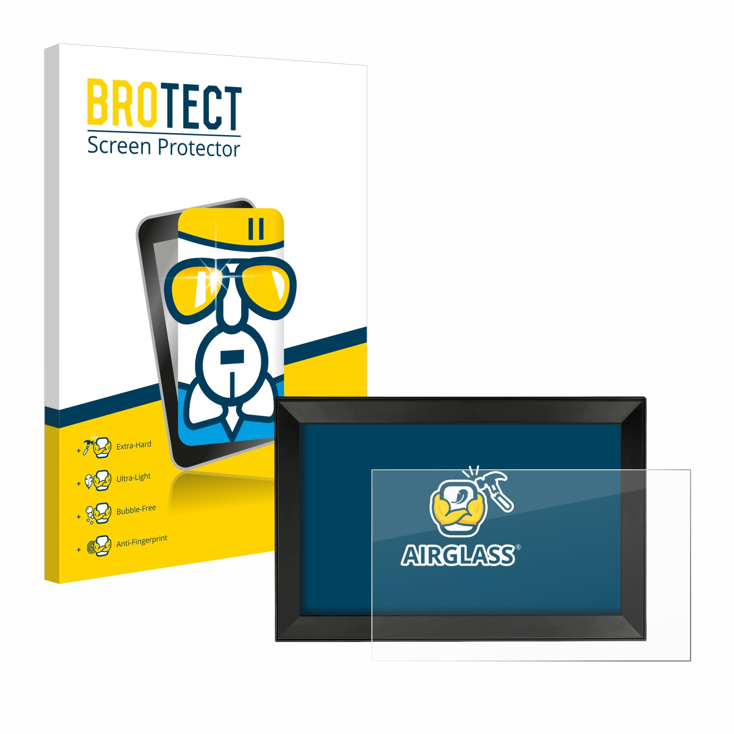 BROTECT Airglass klare Schutzfolie(für Aeezo WiFi 15,6 Großer Digitaler Zoll Bilderrahmen)