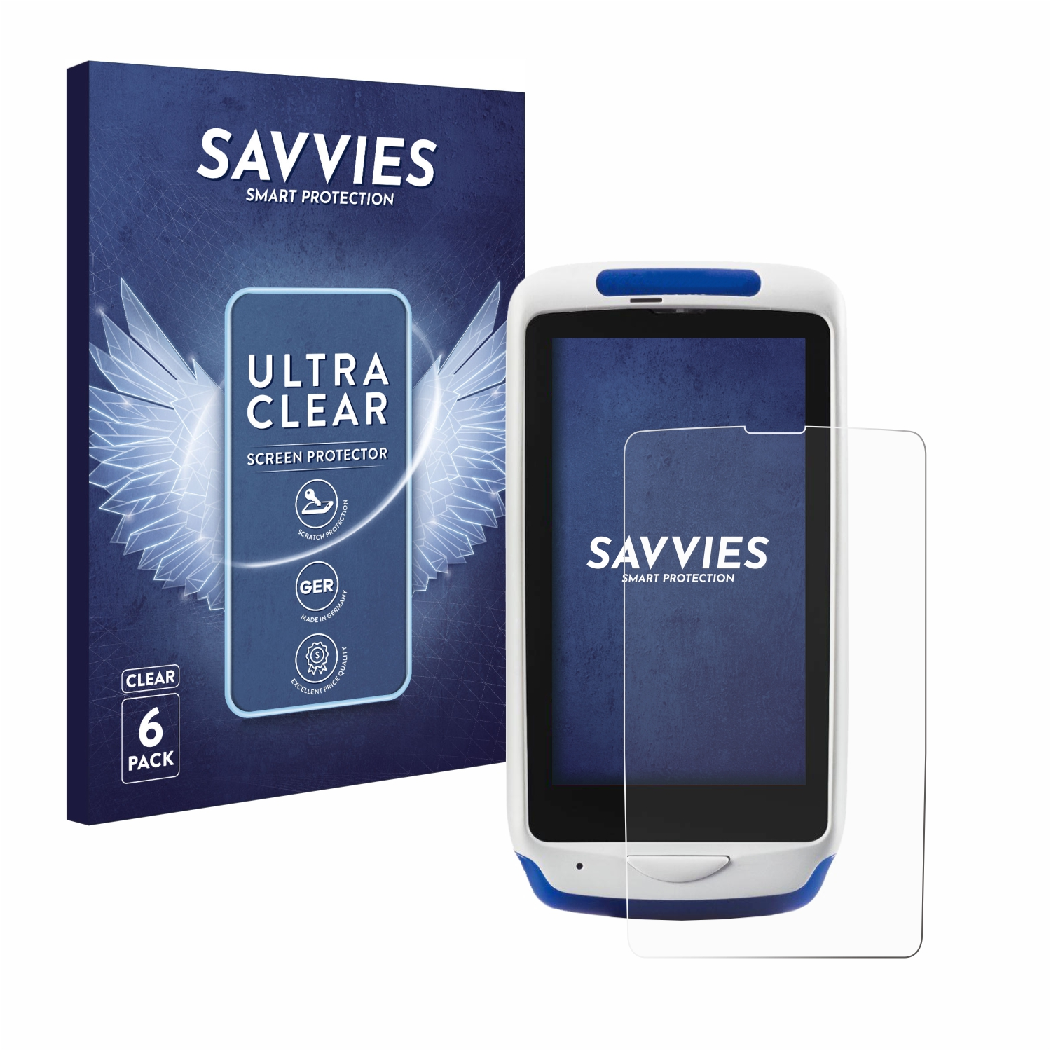SAVVIES 6x klare Schutzfolie(für Joya Touch Datalogic 22)