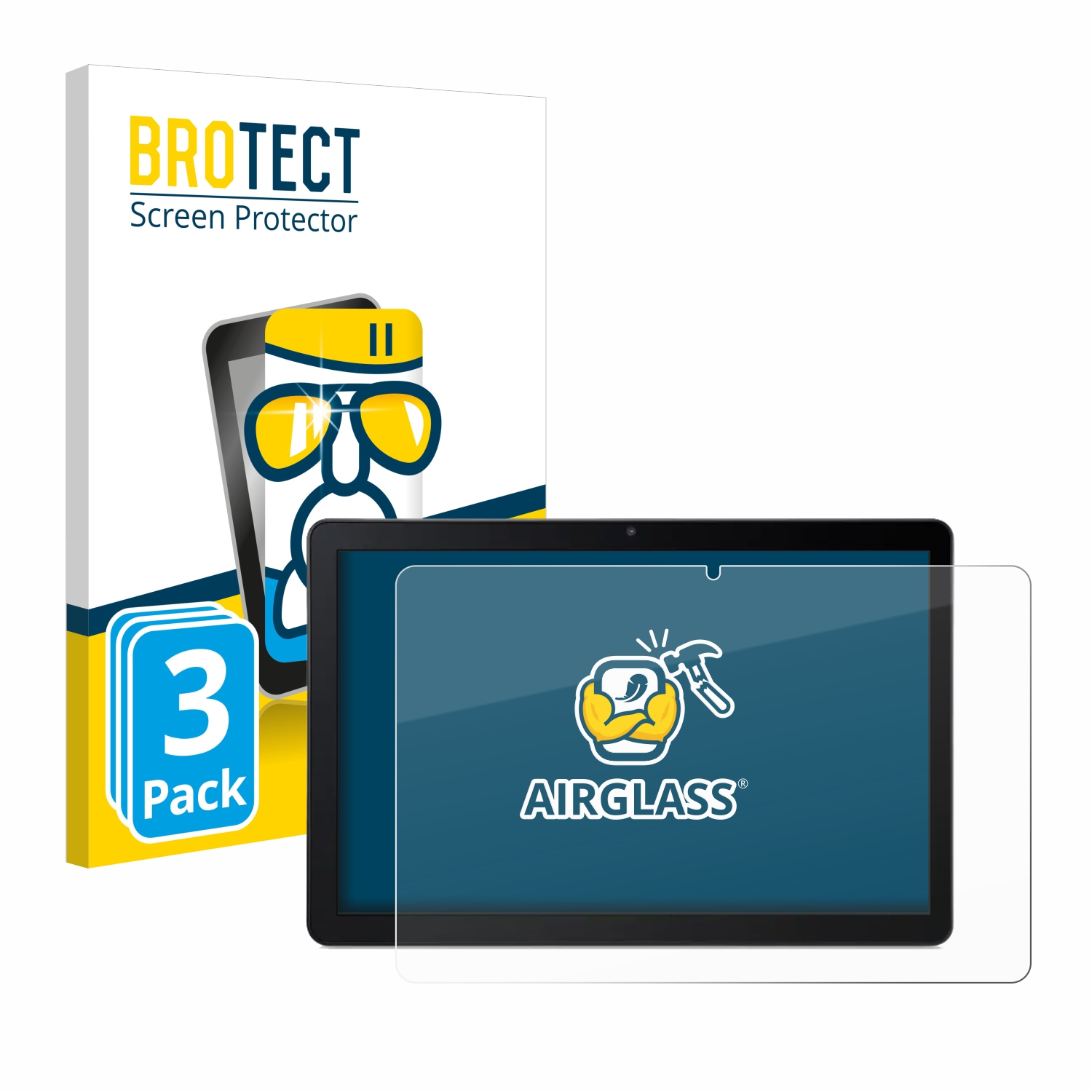 BROTECT 3x Airglass Iconia M10) Tab klare Schutzfolie(für Acer