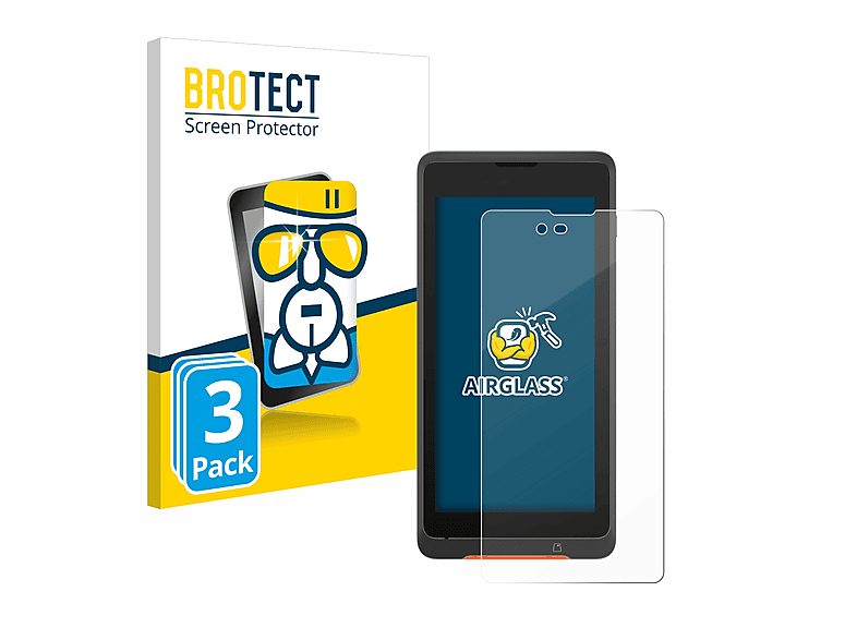 BROTECT 3x Airglass klare Schutzfolie(für Sunmi P2 Lite SE)