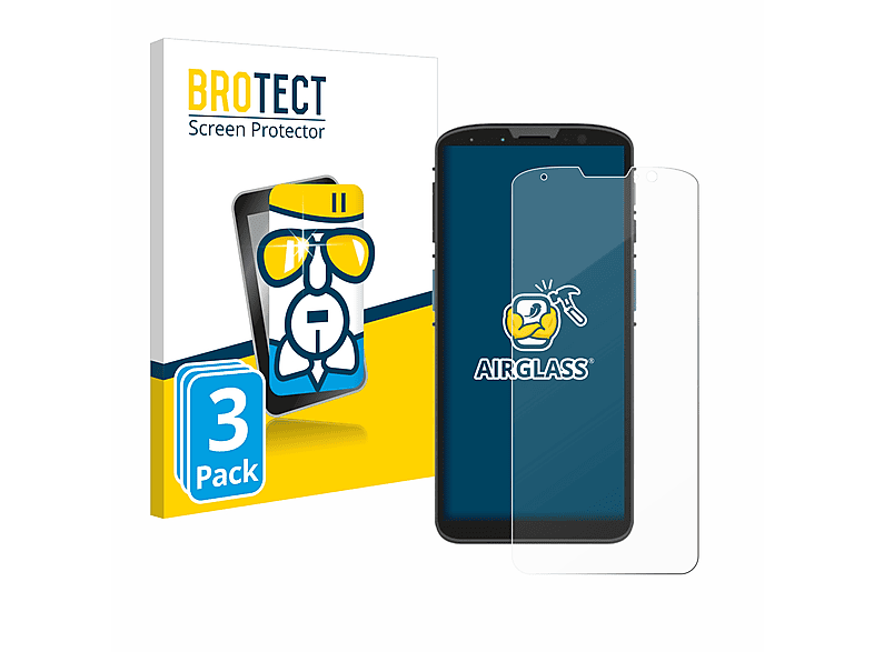 BROTECT 3x Airglass Schutzfolie(für Unitech klare EA630Plus)