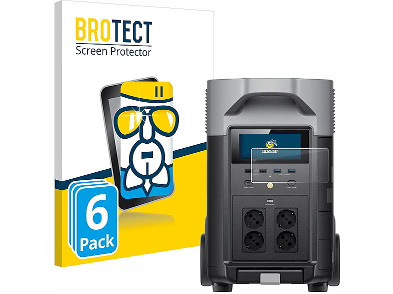 BROTECT 6x Airglass klare Schutzfolie(für EcoFlow DELTA Pro)
