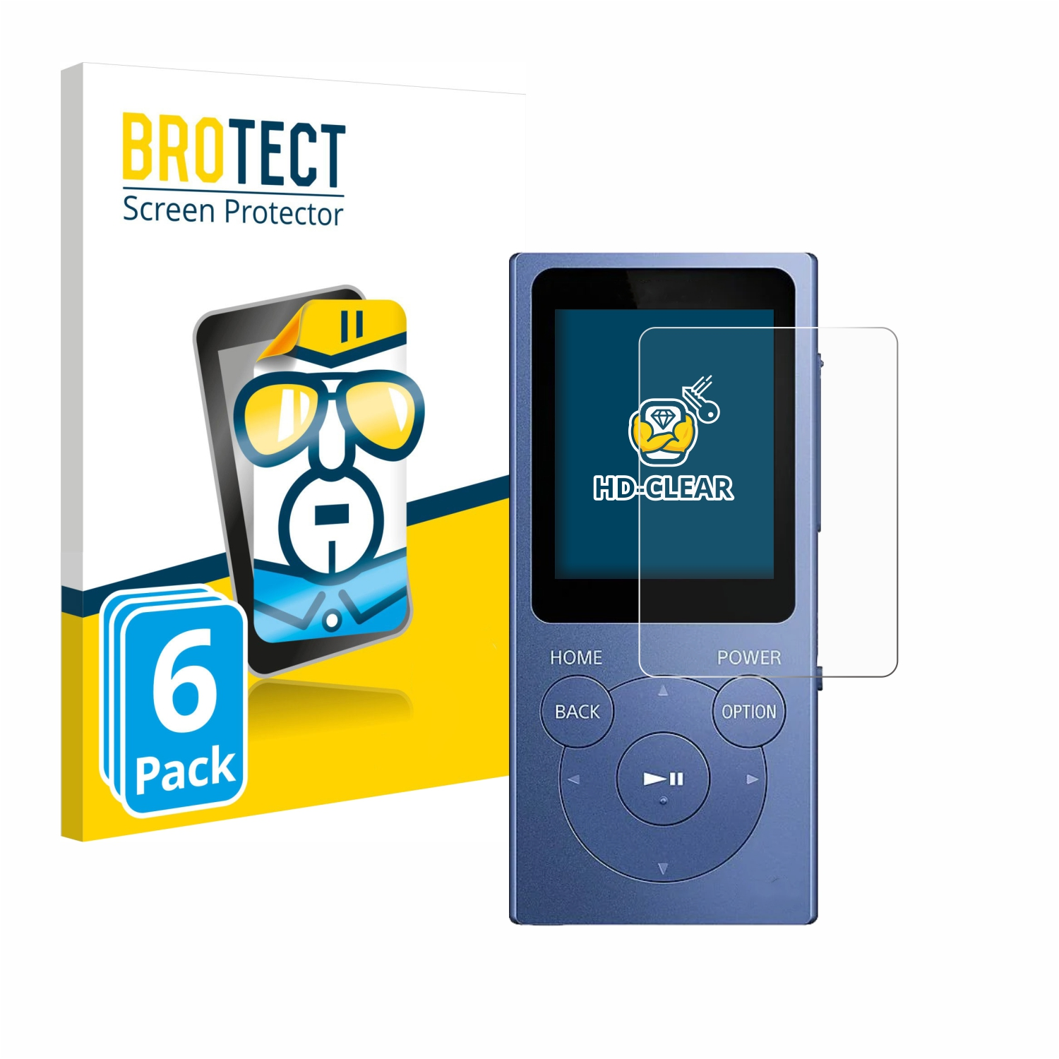 BROTECT 6x klare Schutzfolie(für Sony Walkman NW-E394)