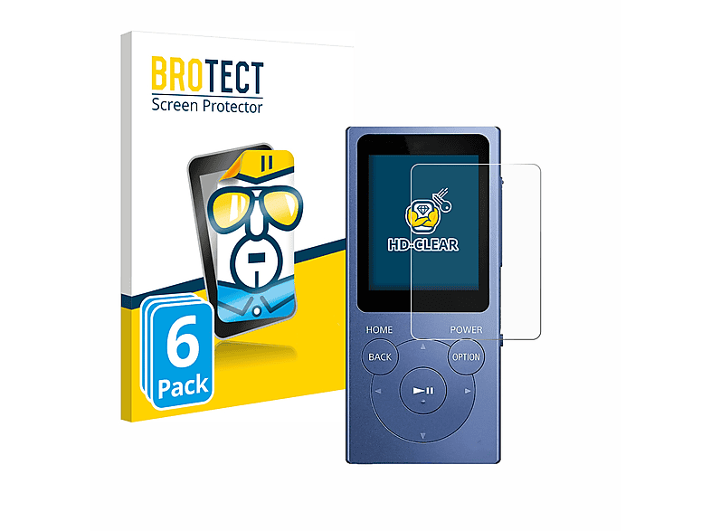 Walkman klare NW-E394) 6x Sony Schutzfolie(für BROTECT