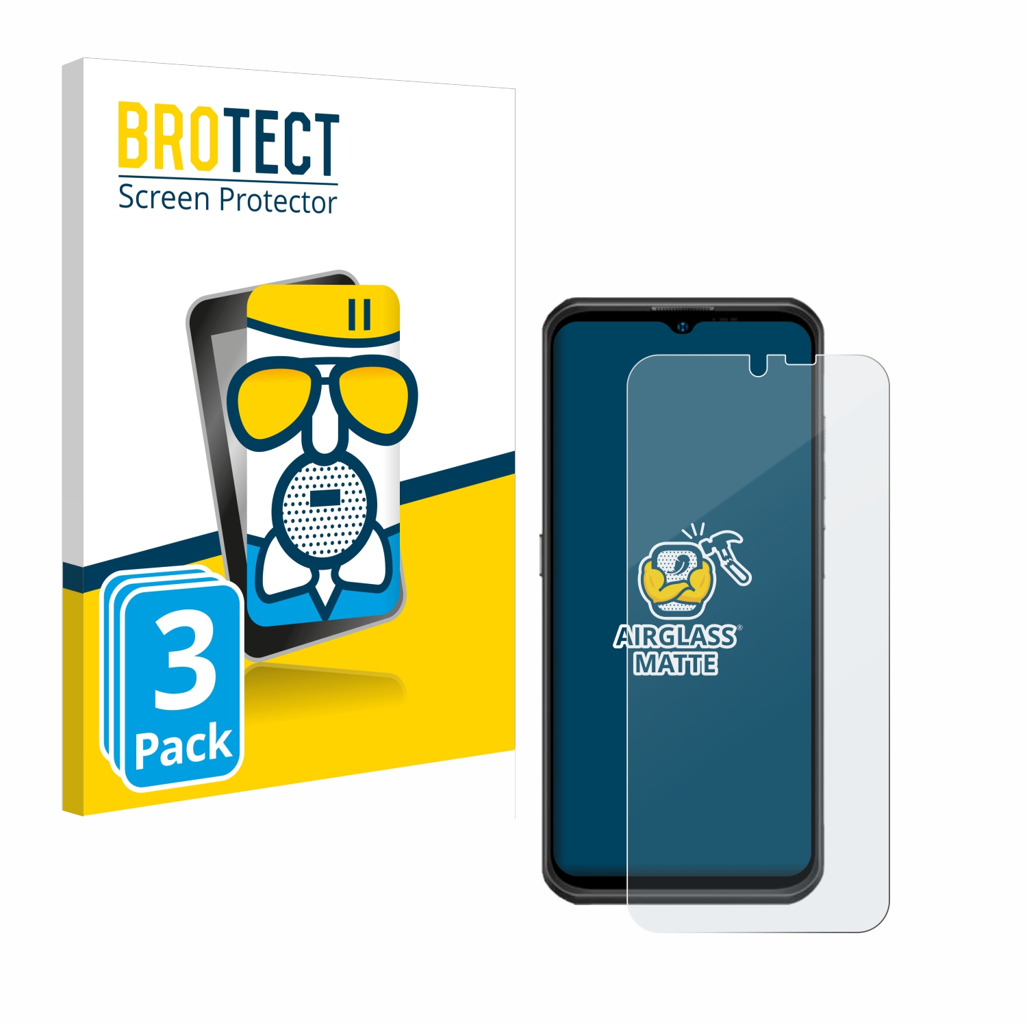 BROTECT 3x Airglass matte Pro) Armor 17 Schutzfolie(für Ulefone